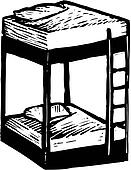 Bunk bed Clip Art and Illustration. 32 bunk bed clipart vector EPS ...