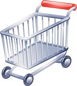 Clipart of Kitchen stuff, icons, Household, shopping cart, Cart