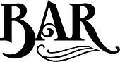 Clip Art of , bar, business sign, business signs, lettering, sign ...