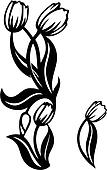 Clipart of , border, floral, patterned, repeatable, scroll, vine
